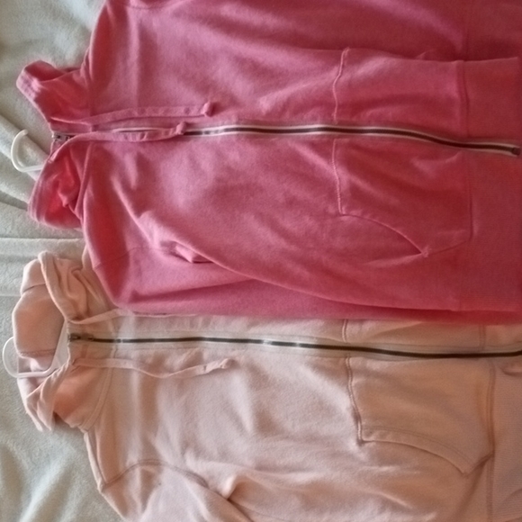 SO Tops Really Comfy So Lounge Life Pink And Baby Pink Hoodie